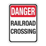 Danger Railroad Crossing Sign 18" x 24"